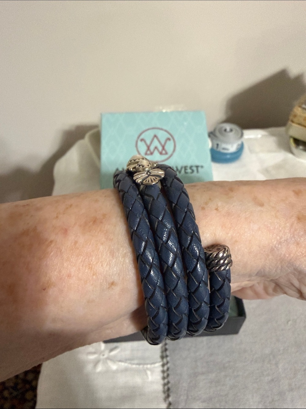 American West leather & SS bracelet - Picture 7 of 11